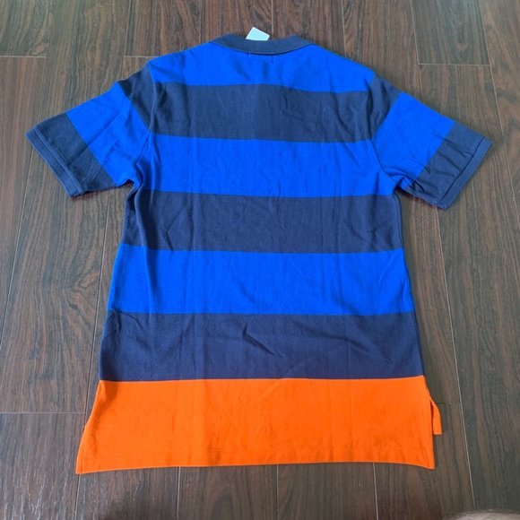 Polo Ralph Lauren striped Navy & Blue polo Small - Picture 2 of 4